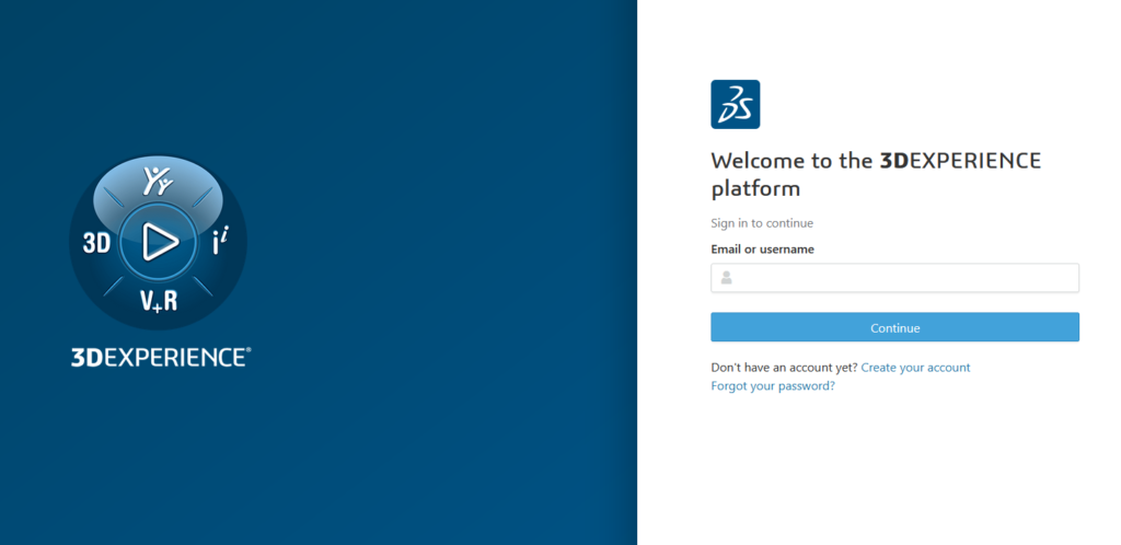 ورود به حساب 3DEXPERIENCE platform