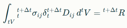 روابط کارمجازی Updated Lagrangian Formulation