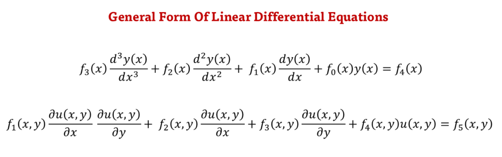 فرم کلی معادلات دیفرانسیل خطی (General Form Of Linear Differential Equations)